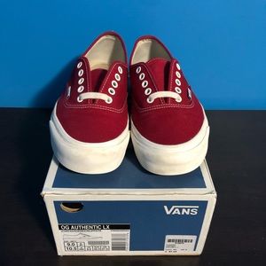 Vans OG Authentic LX Red Chilli Pepper size 9.5